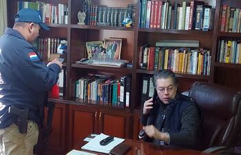 El abogado Ignacio Luis Ortigoza Samudio, capturado ayer en San Lorenzo.