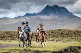 La ruta a caballo por los Andes ecuatorianos, acompañado por vaqueros andinos, es una experiencia inolvidable de inmersión en la naturaleza. Foto: Sunart Media-Shutterstock, facilitada por Lonely Planet. (EFE)