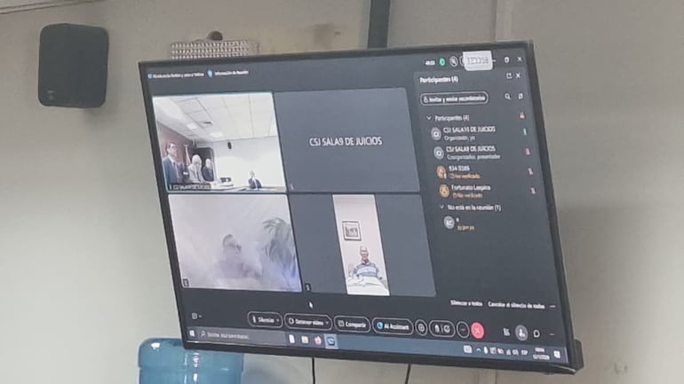 Una parte de los acusados participa del juicio a través de medios telemáticos.