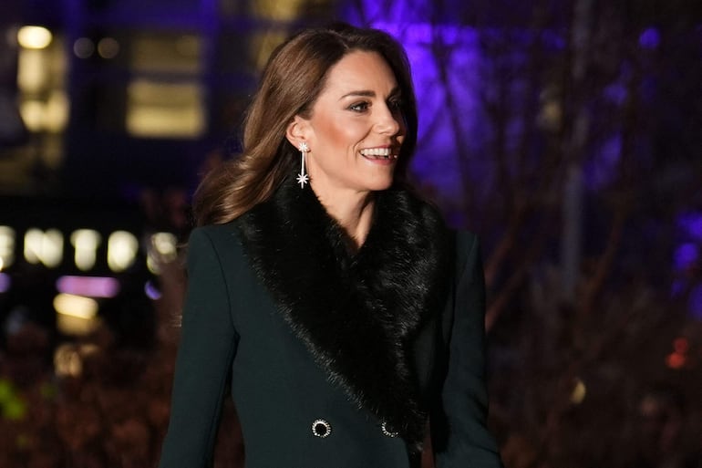 ¡Divina! La princesa Kate Middleton, futura reina de Inglaterra. (Jordan Pettitt / POOL / AFP)