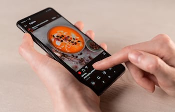 Comida en redes sociales, imagen ilustrativa.
