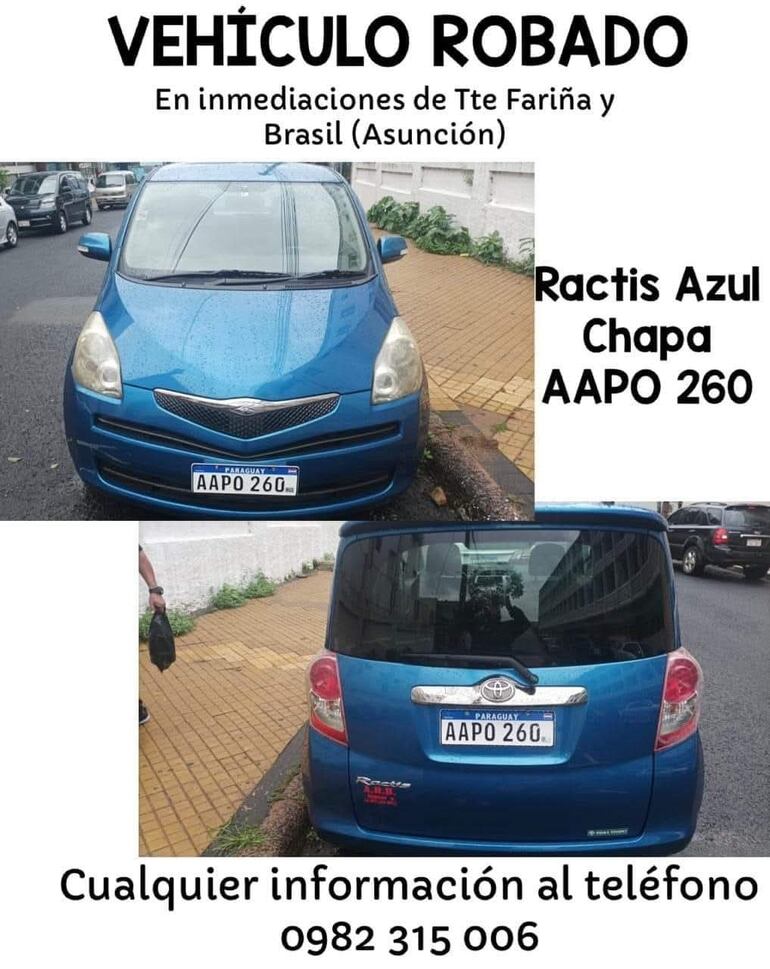 Desesperada, la víctima del robo buscaba información sobre su auto.