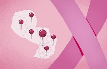 Ilustración referente al mapa de mamógrafos en Paraguay.