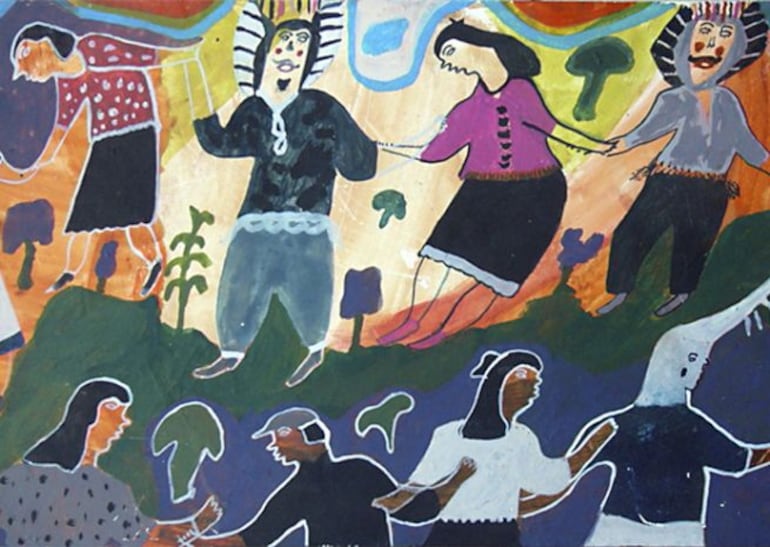 Una de las obras realizadas por Osvaldo Pitoé.