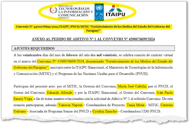 En un llamado realizado en mayo de 2025, ejecutado vía Mitic, previeron contratar “influencers”.