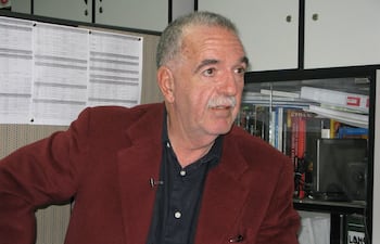 El periodista José María "Chema" Salcedo entrevistado en 2008 (Fotografía: María Panta Falcón)