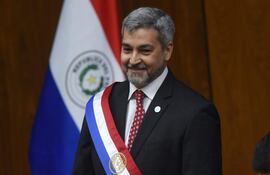 Mario Abdo Benítez, expresidente de la República. (Photo by DANIEL DUARTE / AFP)