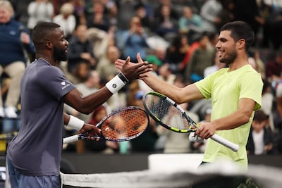 Frances Tiafoe y Carlos Alcaraz protagonizaron un gran espectáculo tenístico en New York.