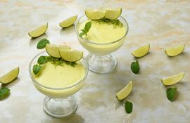 Mousse de yogur y limón.