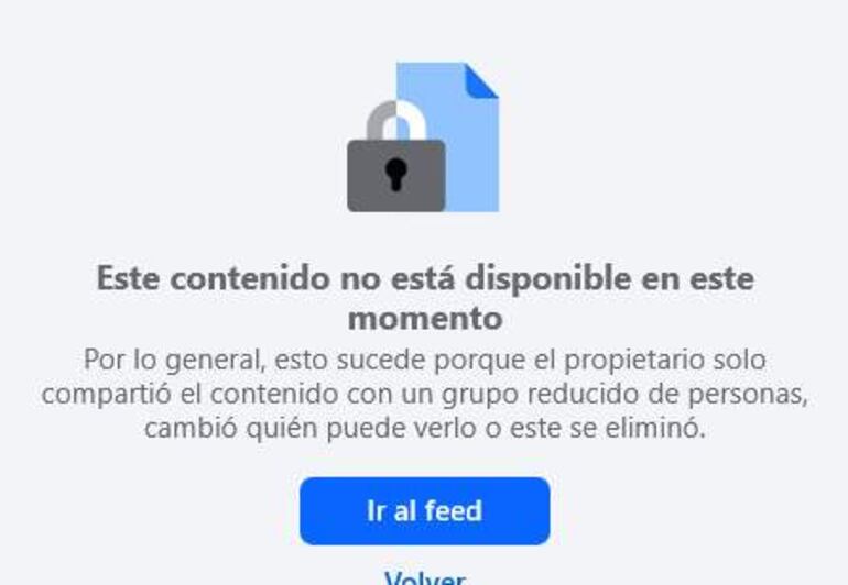 Imágenes de las páginas que están siendo borradas en redes sociales.