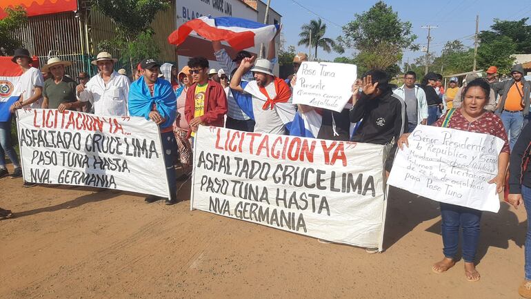 En Lima se movilizan para exigir obra vial y puente sobre el río Aguaray