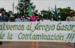 Pobladores de Paso Yobái se movilizaron a inicio del año 2024 para exigir la protección del arroyo Gasory de la contaminación por desechos de las piletas de procesamiento de oro.