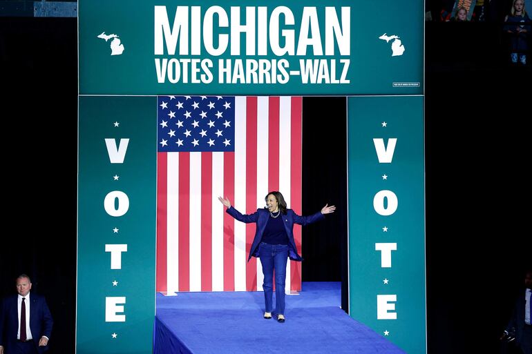 La vicepresidente y candidata demócrata, Kamala Harris.