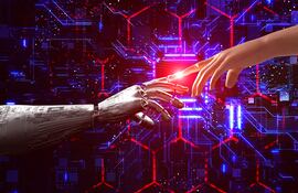 Interacción entre robots humanoides e humanos, imagen ilustrativa.