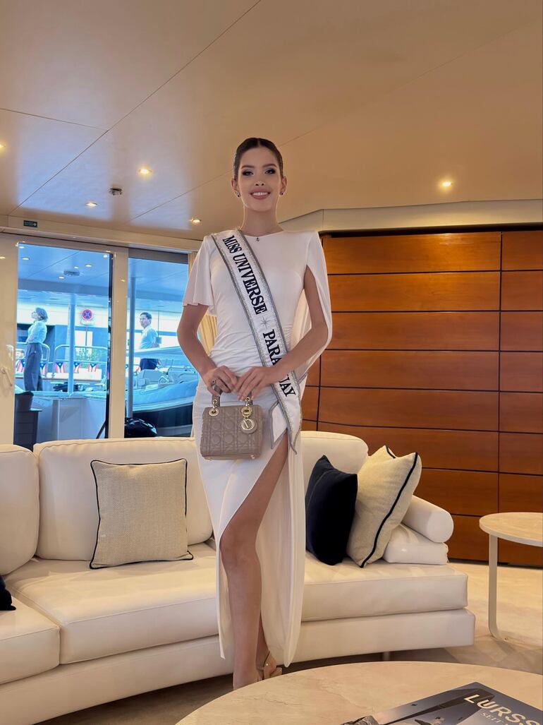 Así de elegante asistió la Miss Universo Paraguay Gretha Matiauda al exclusivo evento en Mónaco. (Instagram/Gretha Matiauda)