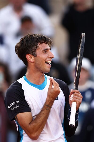 El italiano Matteo Gigante dio la sorpresa al eliminar a Tsitsipas.