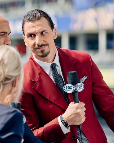 Zlatan Ibrahimović, ex-estrella de la selección de Suecia, en su faceta de comentarista deportivo para la cadena Fox Sports.