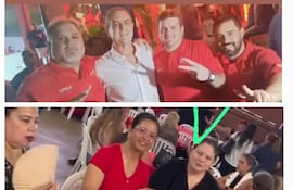 Arriba, en tercer lugar, Vicco Colmán. Abajo: Danna Arias (señalada).