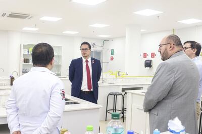 Federico Mora del Cones, durante un control de carreras de medicina en una universidad privada.