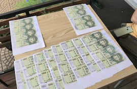 Dinero que formó parte de la entrega vigilada realizada en Mariano Roque Alonso.