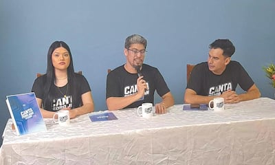 Shirley Núñez, Marcelo Rodríguez y Carlos Caballero, miembros de la Comisión Directiva de la JCI Pedro Juan Caballero.