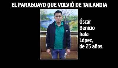 Óscar Benicio Irala López está preso en la cárcel de Pedro Juan Caballero, luego de regresar de Tailandia.