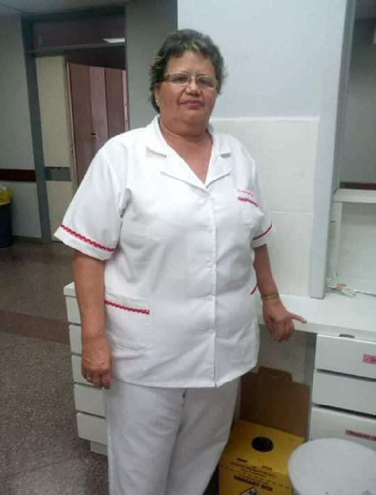 Sinforiana Cuenca de Cantero es su roll de enfermera.