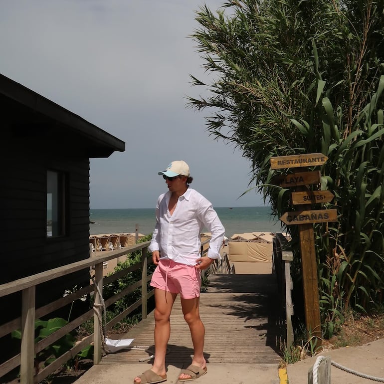 Matías Galarza en sus días de relax. Ahora se encuentra entrenando con River Plate en Punta del Este. (Instagram/Matías Galarza)