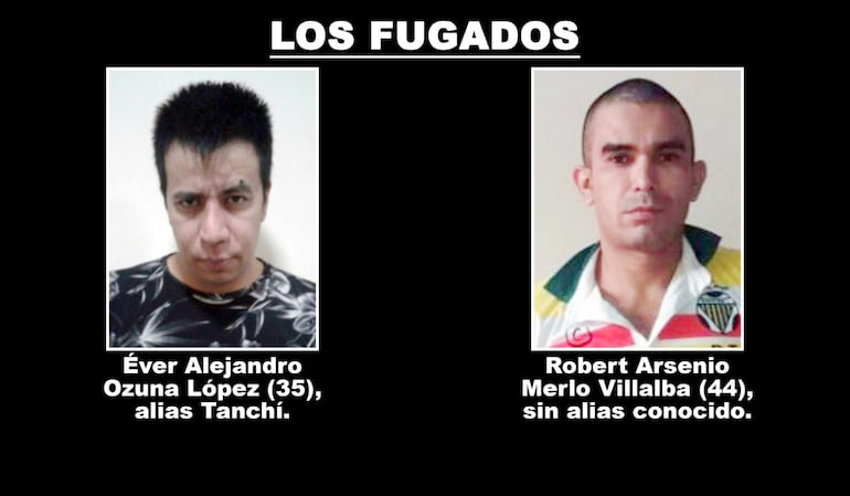 Los dos evadidos de la supuesta cárcel de máxima seguridad Martín Mendoza de Emboscada.