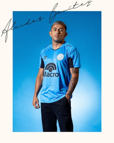 El lateral paraguayo, Alcides Javier Benítez Cabrera (23 años), presentado oficialmente en Belgrano de Córdoba.