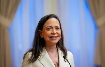 La líder opositora venezolana y nobel de la Paz 2025, María Corina Machado.