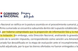 Mala fe de Siemi SRL, comprobada por la DNCP.