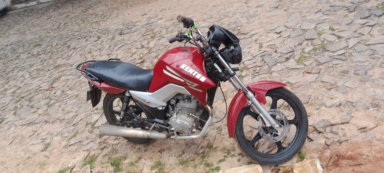 Motocicleta incautada.