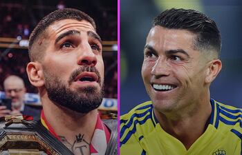 Ilia Topuria le dio la bienvenida a la familia a la estrella del fútbol, Cristiano Ronaldo.