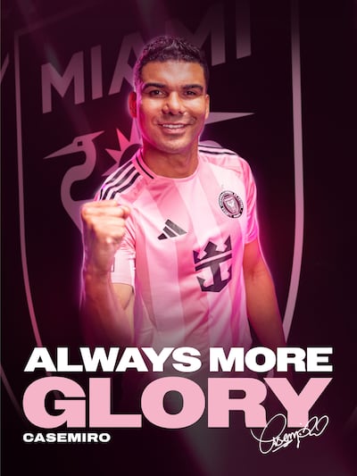 Carlos Henrique Casimiro, más conocido como Casemiro (35 años), es nuevo futbolista del Inter Miami.