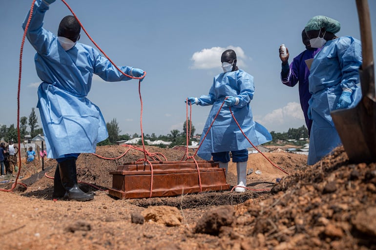 The latest toll for the disease, which has hit the DRC's conflict-plagued eastern and northeastern regions, puts it close behind the country's deadliest Ebola outbreak in 2018 to 2020 when nearly 2,300 people died. (Photo by Jospin Mwisha / AFP)