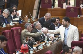 Diputado Mauricio Espínola (de saco claro).