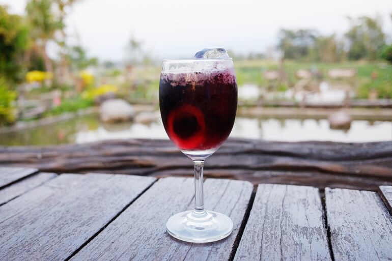 Spritzer de vino tinto.