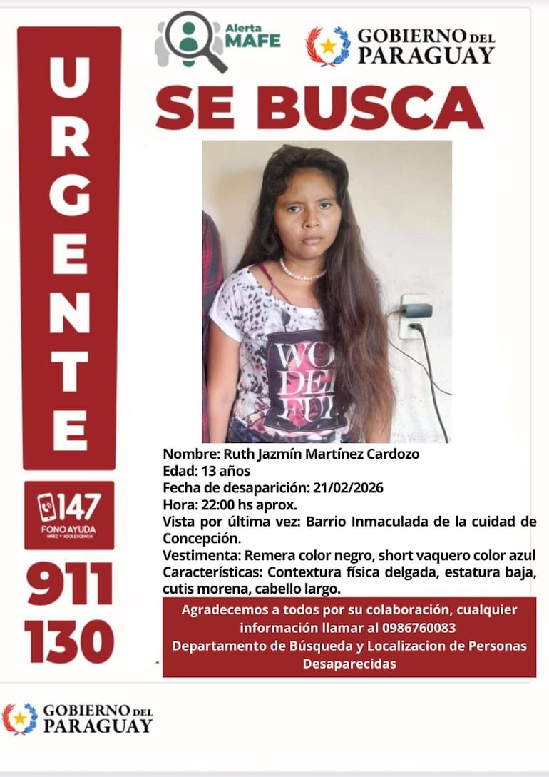 Alerta MAFE: buscan a dos adolescentes de 13 años con paradero desconocido