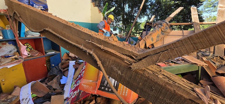 Escuela María Auxiliadora, Caaguazú, donde el miércoles ocurrió una desgracia con suerte.