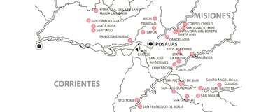 Los franciscanos y los jesuitas en Paraguay.