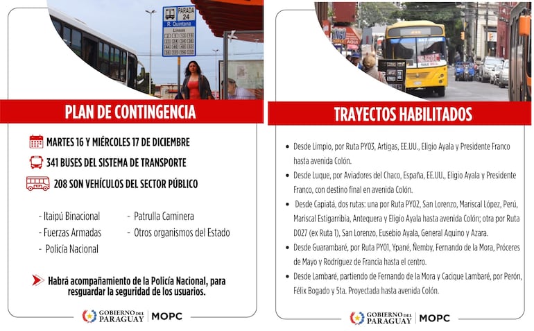 El plan de contingencia del Gobierno ante la huelga de choferes.