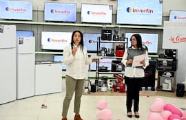 Silvana Bordón e Isabel Díaz anunciaron la promo de Inverfin.