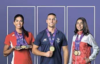 Nicole Martínez (remo), Lars Flaming (atletismo) y Fiorella Gatti (squash) los tres oros de Paraguay en los Juegos Panamericanos Junior Asu2025.