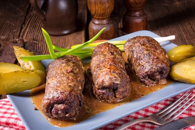 Rouladen de ternera, un plato de Alemania.