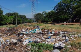 La avenida Paso de Patria del barrio San Roque de San Antonio se encuentra infestada de basura.