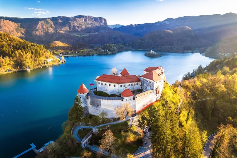 Castillo, Lago Bled, Eslovenia.