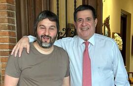 Ariel García Furfaro junto al expresidente Horacio Cartes.