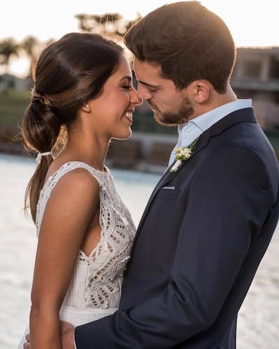 El día del "sí, quiero", Camila Rienzi y Rubén Rubin, en la ciudad de Altos.