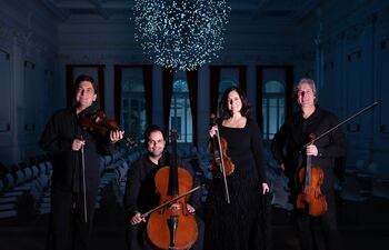 Los integrantes del Quarteto de Cordas da Cidade de São Paulo, quienes actuarán dos noches en Paraguay.